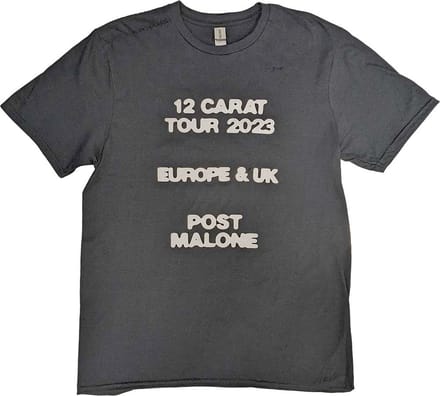 Post Malone - Butterfly Logo 2023 Tour Heren T-shirt - M - Zwart