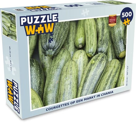 Puzzel Courgettes op een markt in Chania - Legpuzzel - Puzzel 500 stukjes