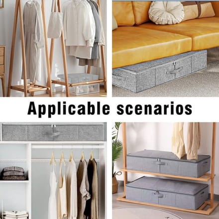 NTHProducts - Opbergbak Onderbed - Set van 2 - Ruimtebesparend - Grijs