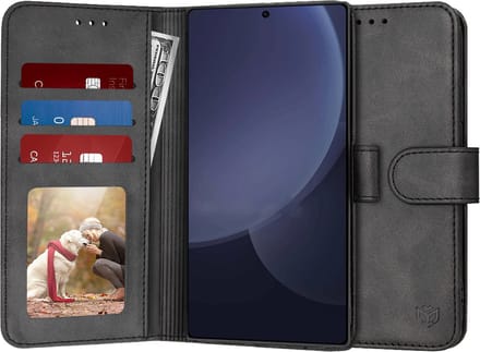 Hoesje geschikt voor Samsung Galaxy S25 Ultra - Techsuit Diary Book Wallet Case - Zwart