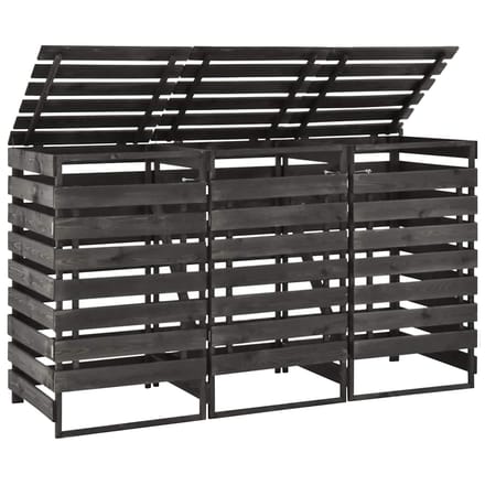 vidaXL - Containerberging - driedubbel - 210x75x121 - cm - geverfd - grenenhout
