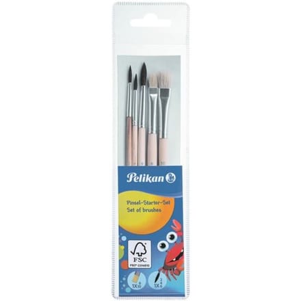 Pelikan 718163 Water-olieverfpenseel 5-delig Grootte (penseel): 2, 4, 6, 10