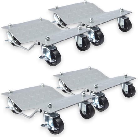 Set van 4 rolwagens voor voertuigen - Draaglast 680 kg - Maneuvreerhulp
