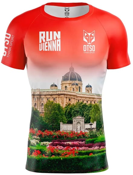 Otso Run Vienna 2024 T-shirt Met Korte Mouwen Rood L Man