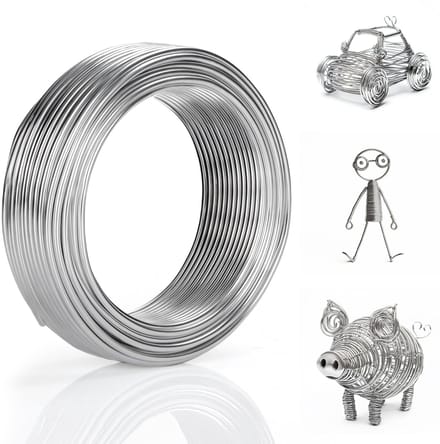 Unyqoos ® Flexibele Zilverkleurige Aluminium Draad voor Creatieve Knutselprojecten van 10 Meter Lang