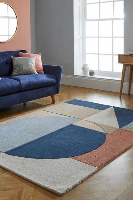 Flycarpets Esre Modern Laagpolig - 100% Wol - Geo Vloerkleed - Multi - 160x230 cm
