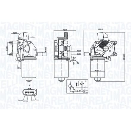 Ruitenwissermotor MAGNETI MARELLI 064376600010