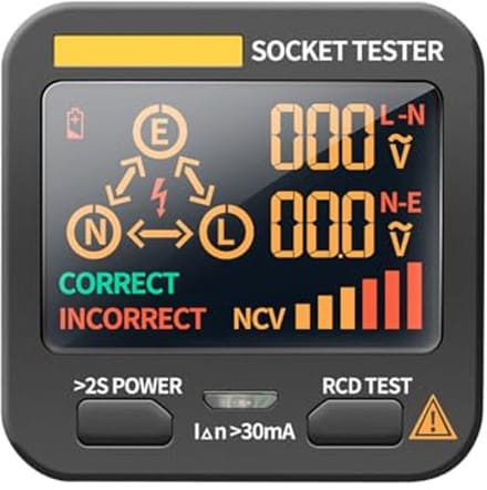 Digitaal Stopcontact Tester met LCD-scherm voor EU Stopcontacten