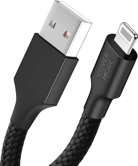 Usb oplaadkabel geschikt voor iPhone 14 13 12 11 x 8 7 plus pro max - Usb A naar Lightning - Oplader kabel - Stevig - 1 meter - Zwart