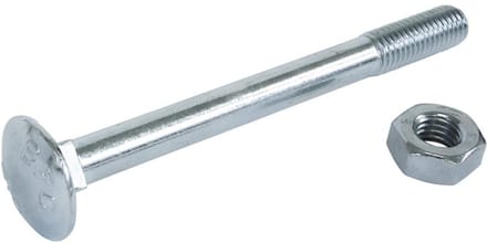 Slotbout M5 x 60mm - Incl moer - Verzinkt - DIN 603/555 (200 stuks)