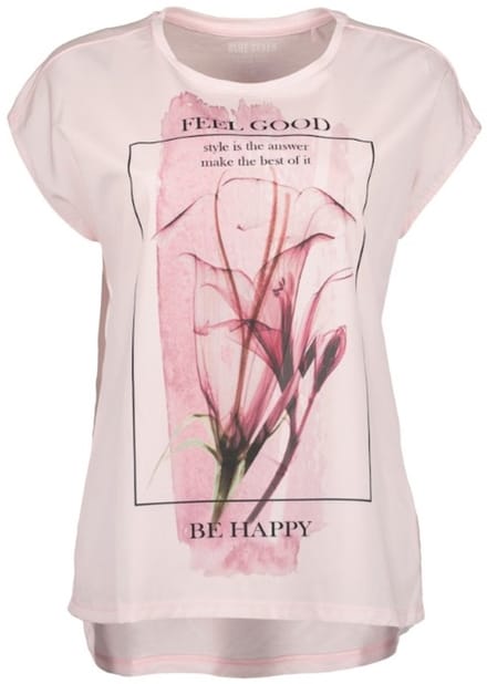 Blue Seven - Shirt 105866 roze print dames - maat 46