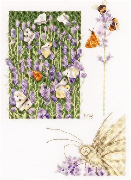 Lanarte - Telpakket kit - Lavendelveld met vlinder - PN-0147505