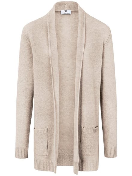 Lang vest 100% scheerwol Van Peter Hahn beige