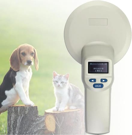 Dier Microchip Scanner - Pet Tag Lezer - Dieren Identificeren - OLED Scherm Zoemer - 20000 Opslag - Zwart