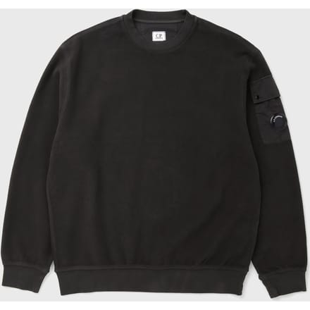 SWEATSHIRTS CREW NECK IN BRUSHED EMERIZED DIAGONAL FLEECE