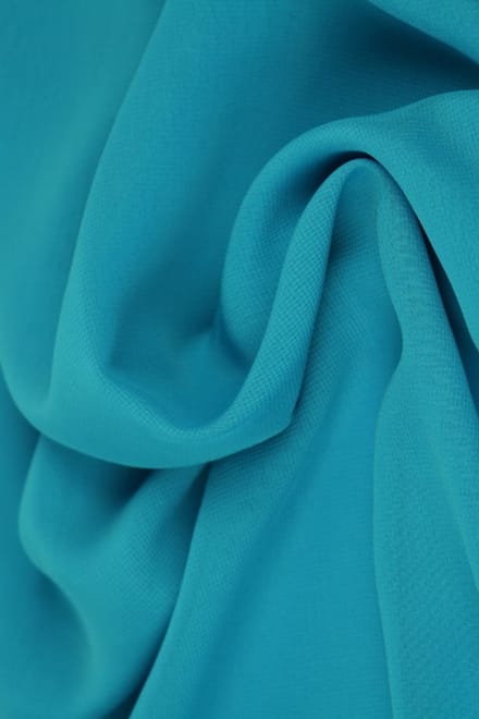 15 meter chiffon stof - Petrol - 100% polyester