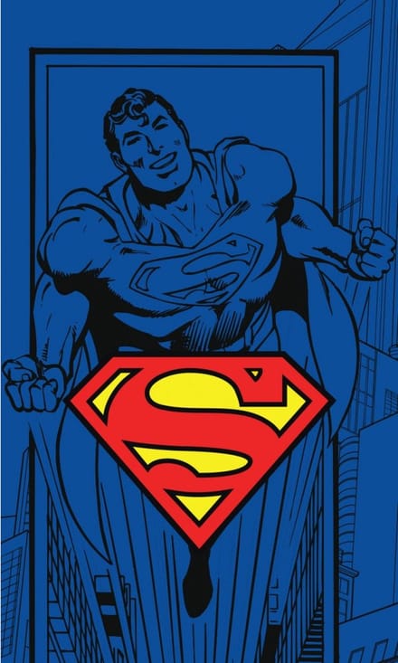 Gezichtshanddoek Superman - handdoek - towel - 30 x 50 cm