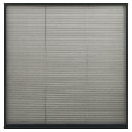 Moustiquaire de Fenêtre Pliante, Aluminium, Anthracite, 120X120 Cm