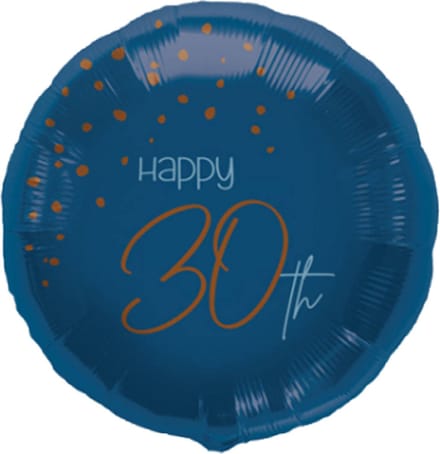 Folat - Folieballon 30 Jaar Elegant True Blue 45cm