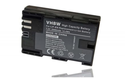 Camera accu compatibel met Canon LP-E6 en LP-E6N / 2000 mAh