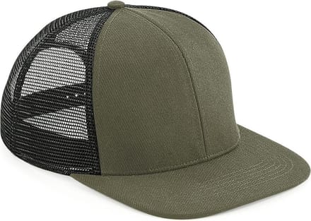Beechfield Unisex Volwassen Trucker Cap (Olijfgroen/zwart)