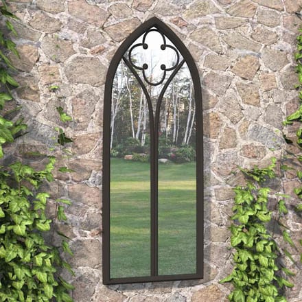 vidaXL - Tuinspiegel - 100x45 - cm - ijzer - zwart