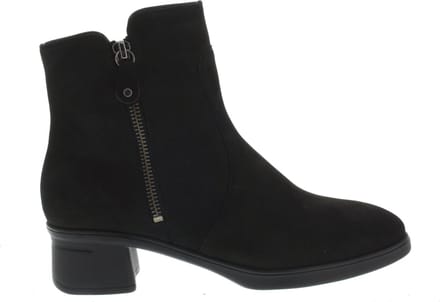 Dames Enkellaars Hartjes Blues Boot Black Zwart - Maat 4