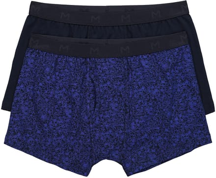 Men Plus - Heren - Hip-pants FLEXLASTIC® Buikfit 2-pack ondergoed - Donker saffier - Maat XL