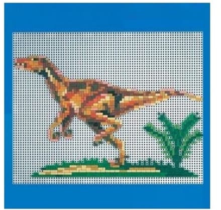 Stickit dino Velociraptor, ca. 1.100 steentjes, compatible met Ministeck