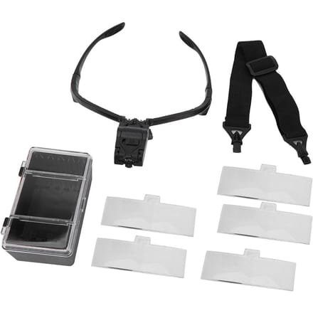 Bril Type Hoofdband Vergrootglas met 5 Lenzen LED Lamp voor Wimperextensions Tattoo Gebruik