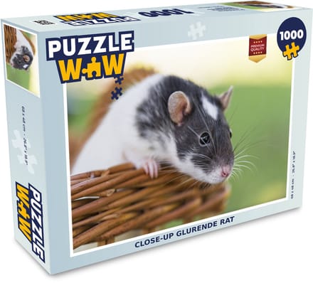 Puzzel Close-up glurende rat - Legpuzzel - Puzzel 1000 stukjes volwassenen