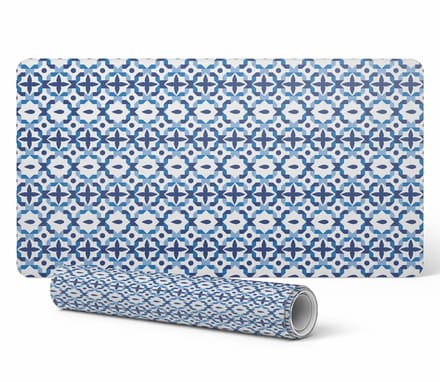 Antislip bureaumat met retro geometrisch patroon 90x45 cm