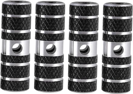 Fiets Voetsteunen - Stunt Pinnen - Extra Grip - Aluminium Legering - 7 cm Lengte - Zwart