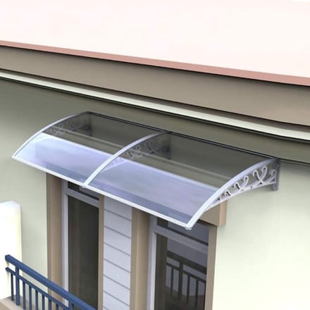 Deurluifel Luifel - Regenopvang - Bescherming tegen weer - Moderne design - 60x120cm - Transparant