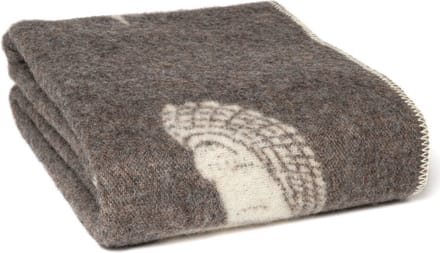 WOOOL Wollen Deken - OWL (Donkerbruin) - 130x180cm - Omkeerbaar