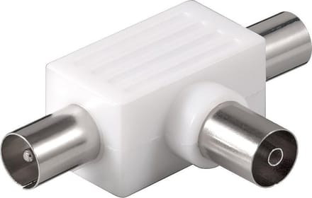 TV splitter met 2 uitgangen (plastic)