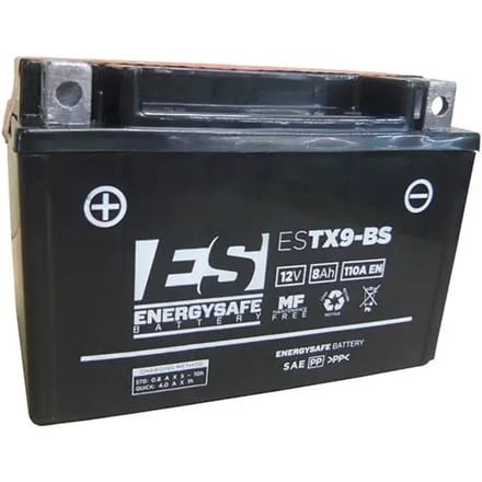 Motorfiets accu Energy Safe ESTX9-BS 12V/8AH