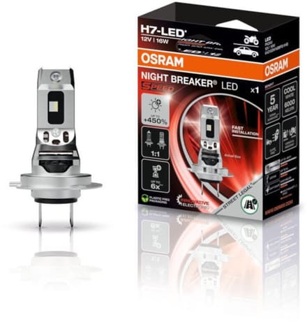 OSRAM 64210DWNBSP-1HB LED-lamp Night Breaker LED Speed H7 16 W 12 V