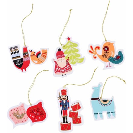 Papieren kerstkaartjes Rex London (x6)