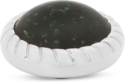 Melano Vivid Rope Steentje Green Goldstone | Zilver