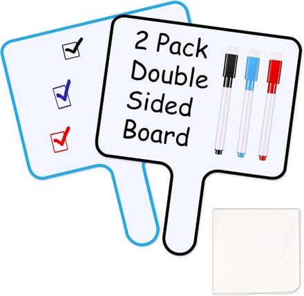 Dubbelzijdig Handzaam Whiteboard met 3 Magnetische Markers en Gum