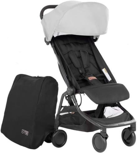 Reisbuggy - Compacte Kinderwagen - Reizen Met Kinderen - Ultra Lichtgewicht - Minder Dan 6kg - Zilver