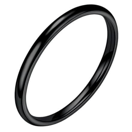 LGT Jewels smalle stalen ring Zwart 2mm-20mm
