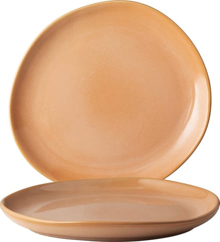 Gusta - Bord - Koraal Oranje Roze - 20,5x19cm