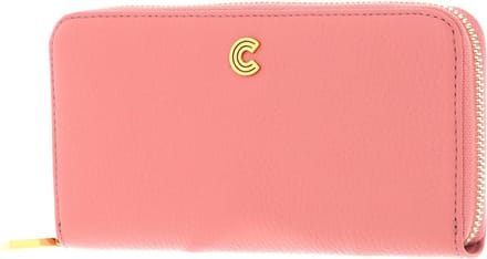 COCCINELLE Leren Portemonnee Myrine Zip Around Wallet Camelia Roze