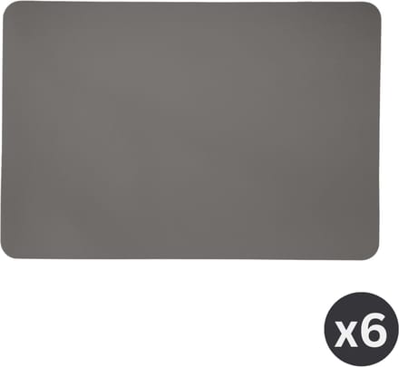 ZICZAC - Placemat TORILL - SET/6 - antislip achterkant - 30x45 cm - grijs