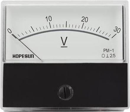 Analoge Paneelmetervoor Dc Spanningsmetingen 30V Dc / 70 X 60Mm