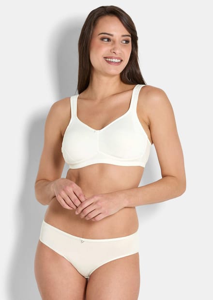 Beha zonder beugels met voorgevormde cups - gebroken wit - Gr. 75 E van Goldner Fashion