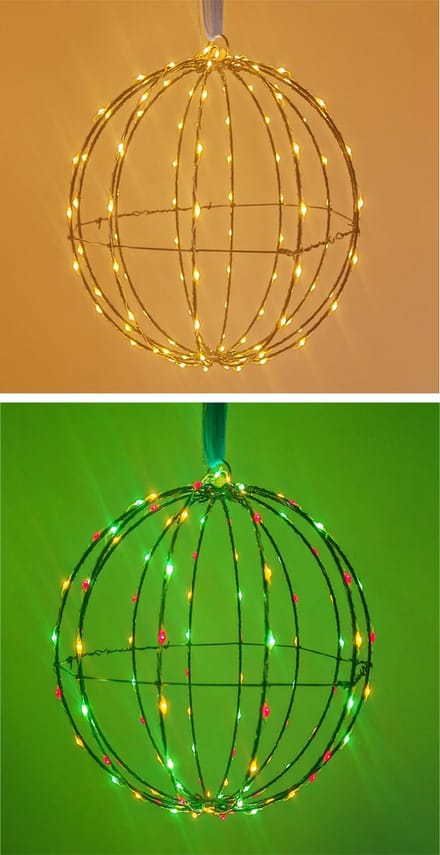 Lichtbol met zwart metalen frame 50 cm