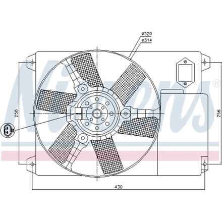 Koelventilatorwiel, motorkoeling NISSENS 85020